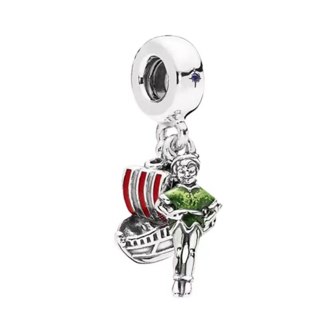 Disney Tinker Bell Peter Pan and Ship Dangle Charm