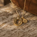 Horseshoe Initial Necklace