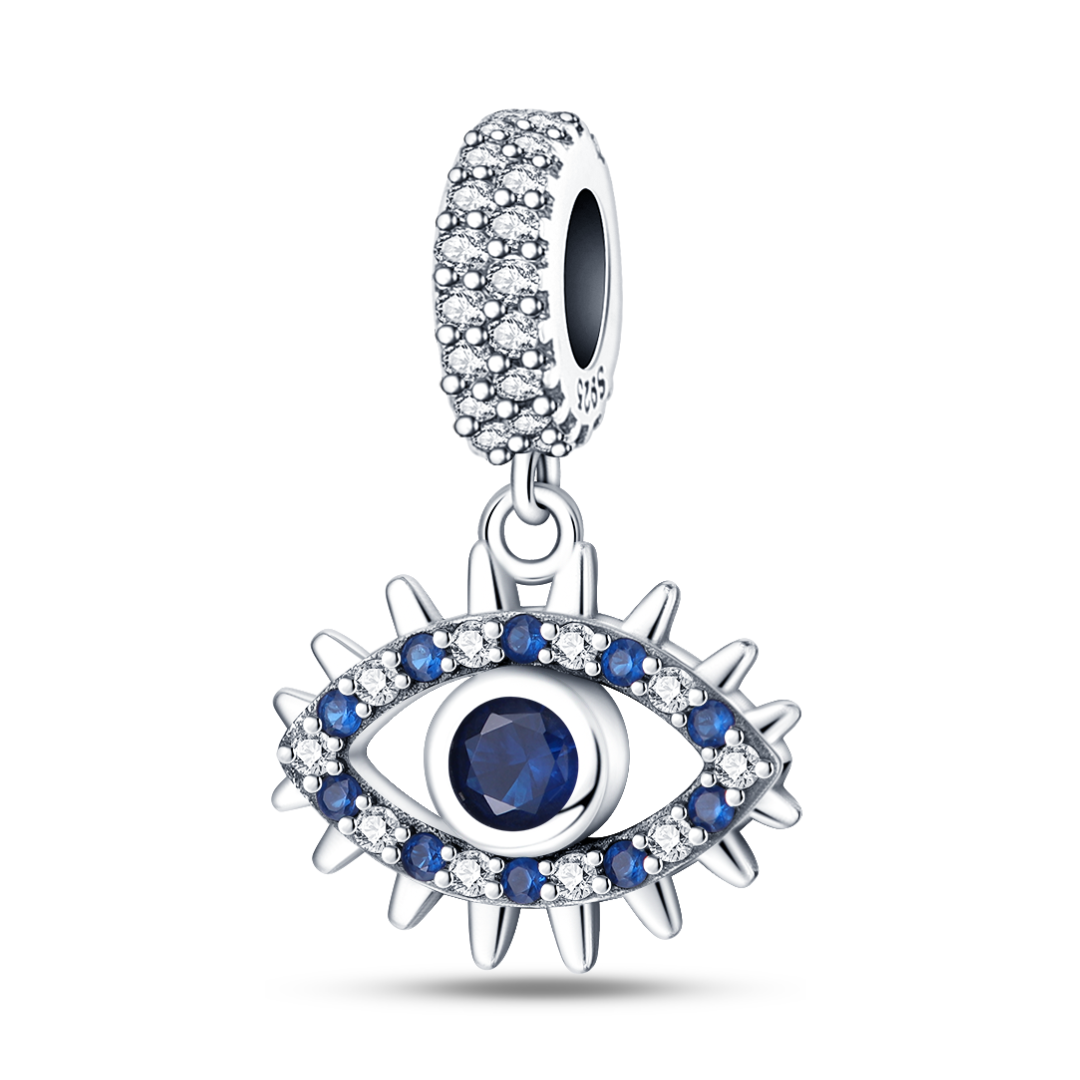 Sapphire Blue Evil Eye Dangle Charm