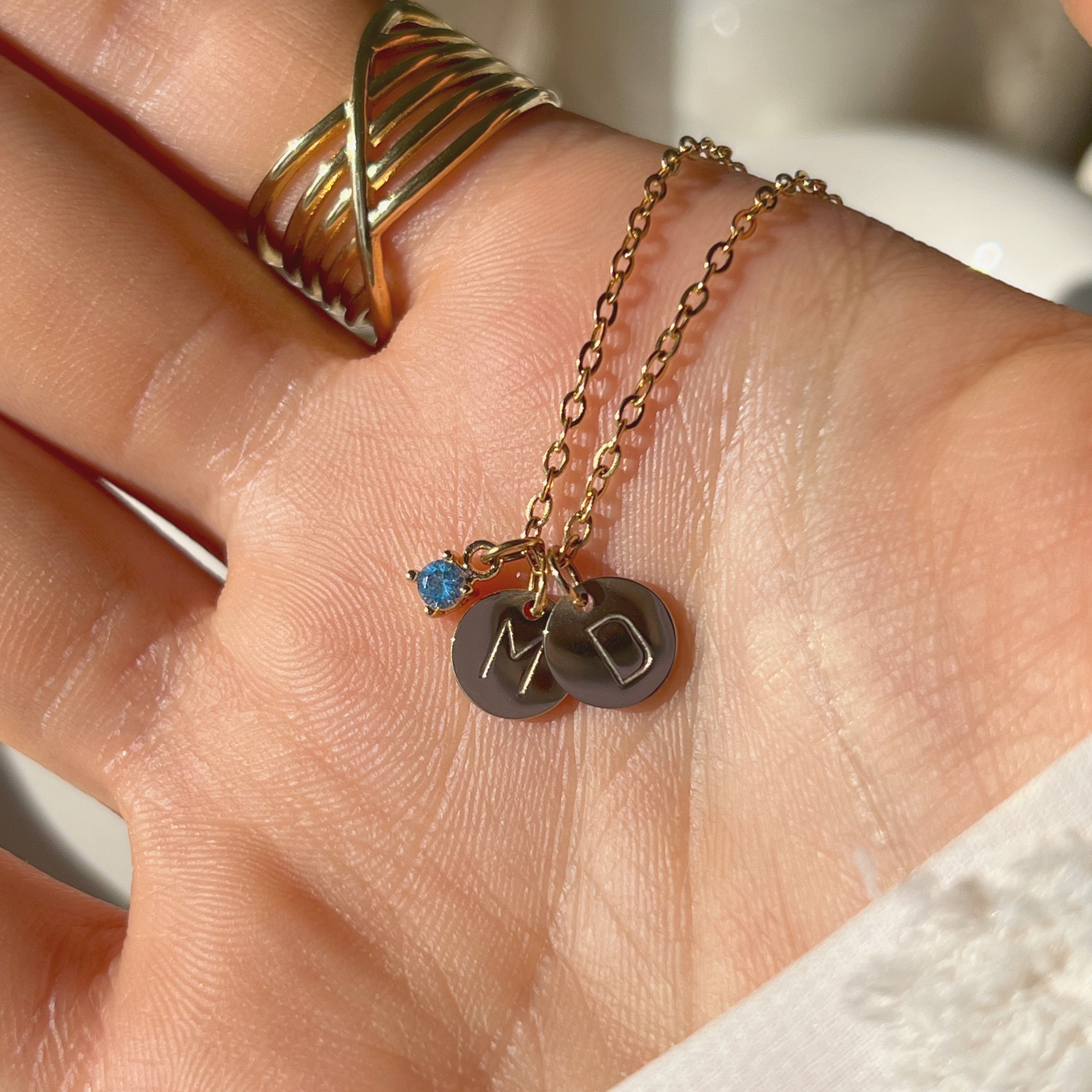 Initial Coin Necklace