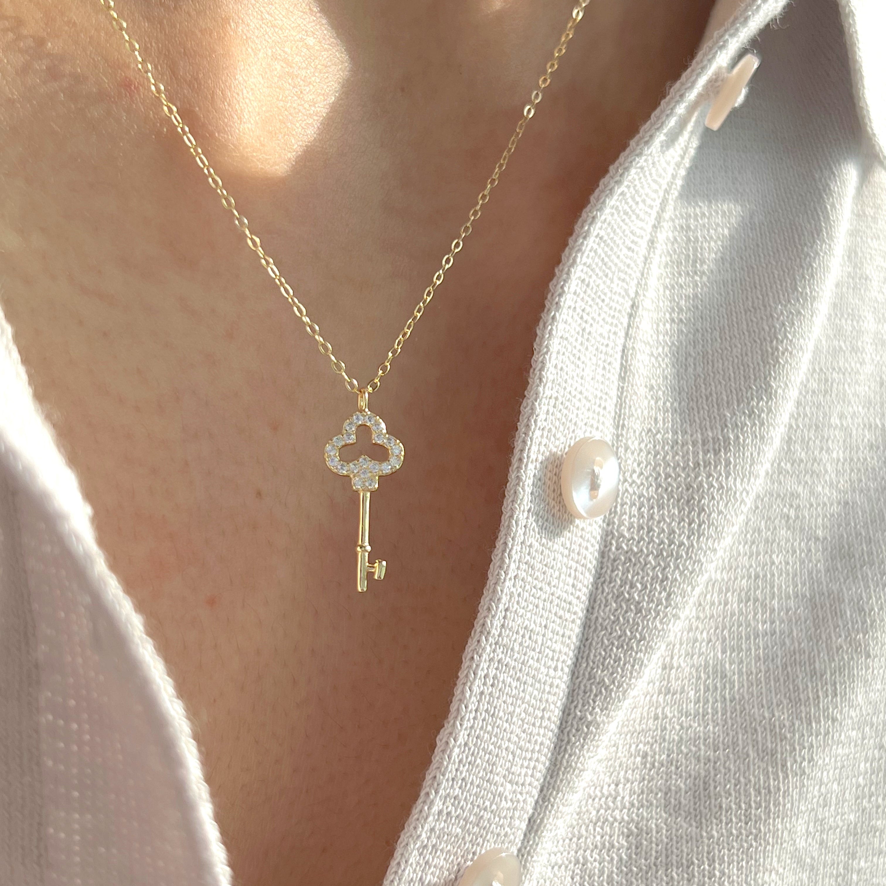 Diamond Key Necklace