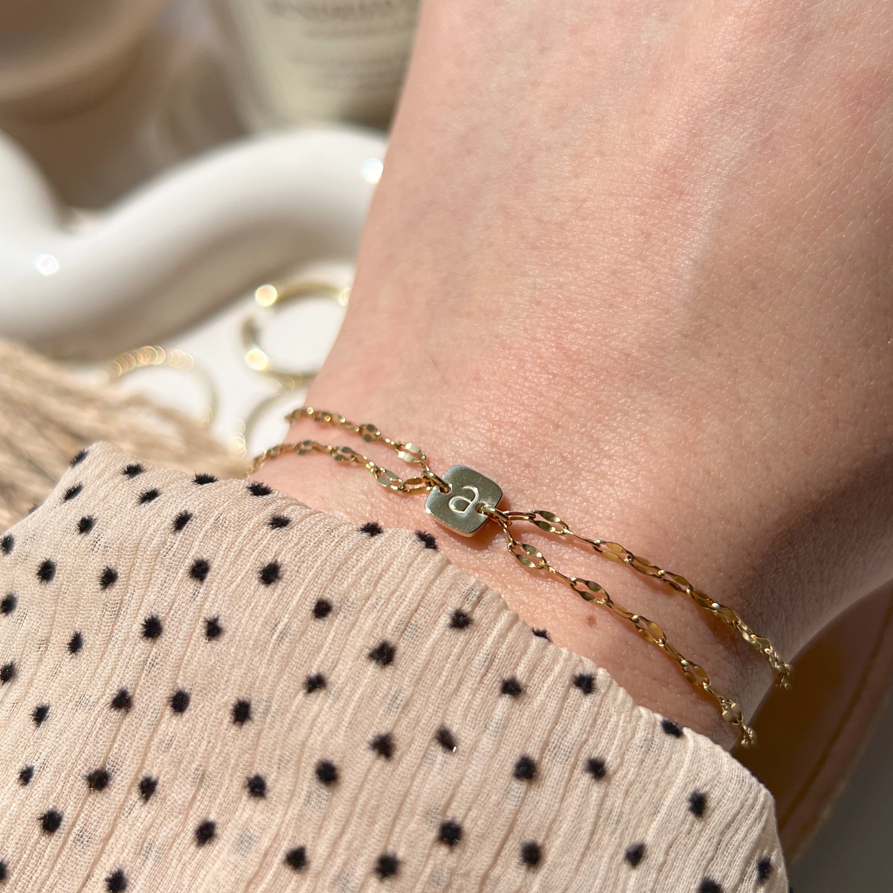 Sparkly Initial Bracelet