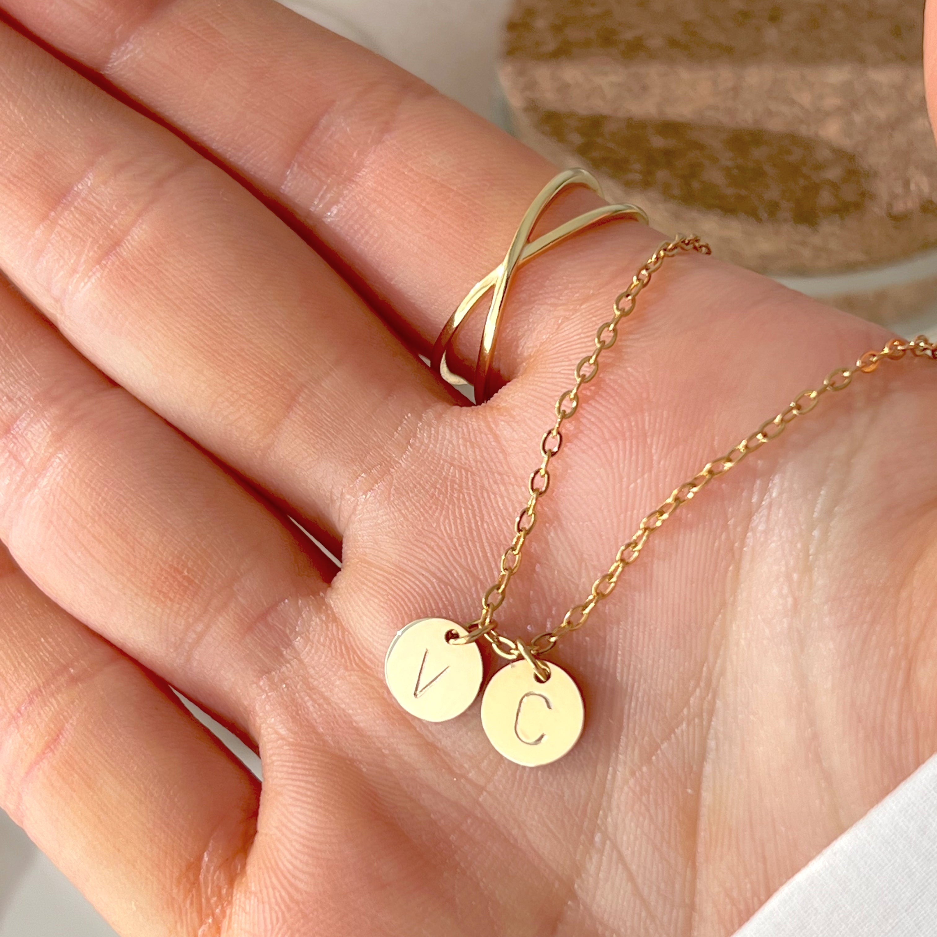Initial Coin Necklace