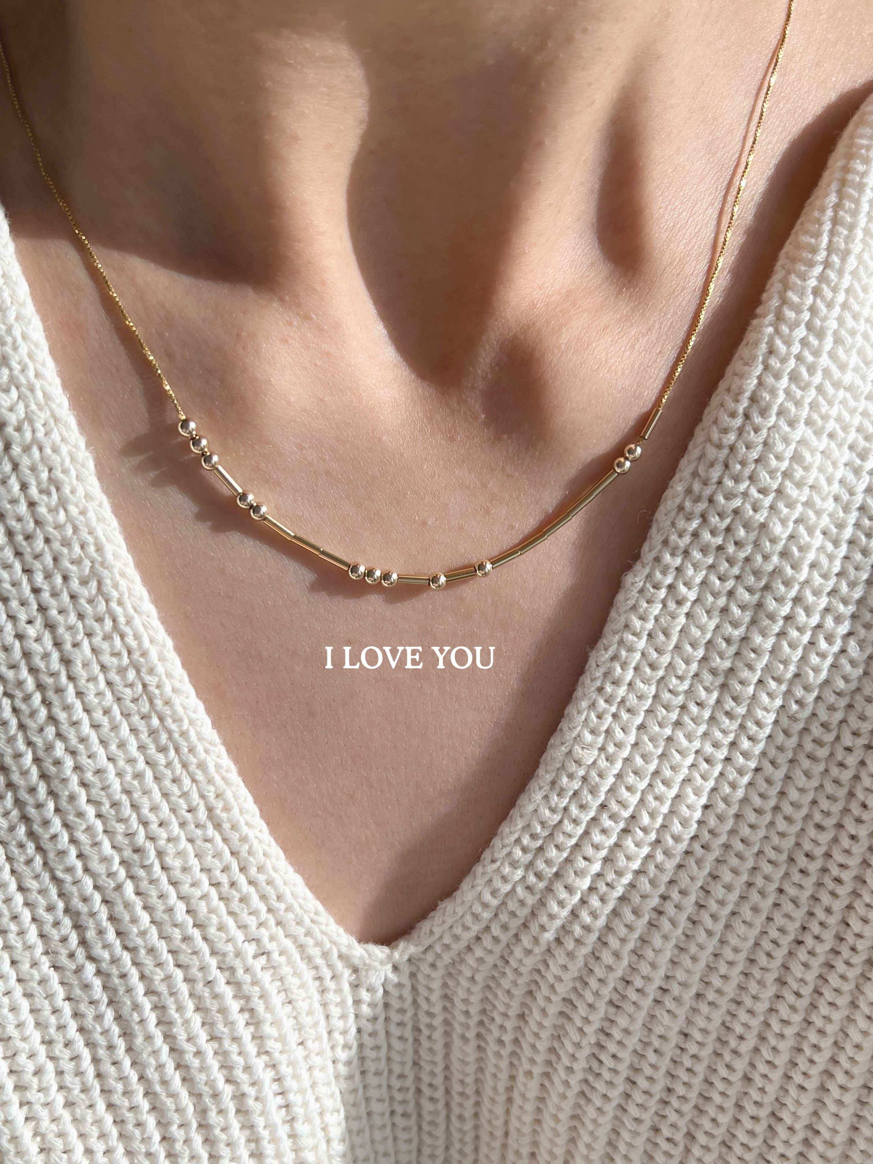Tulas Shop Morse Code Necklace