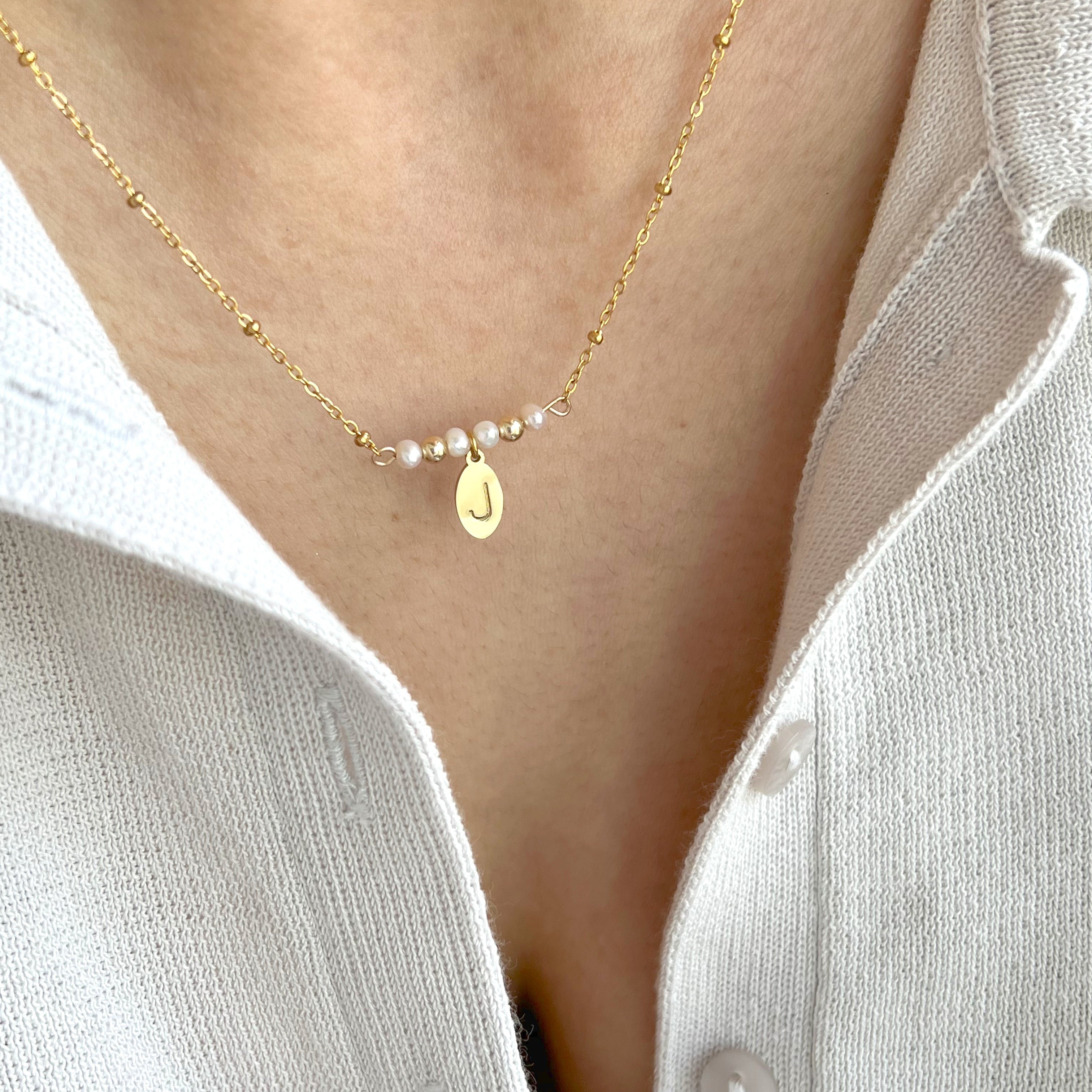 Initial Pearly Necklace