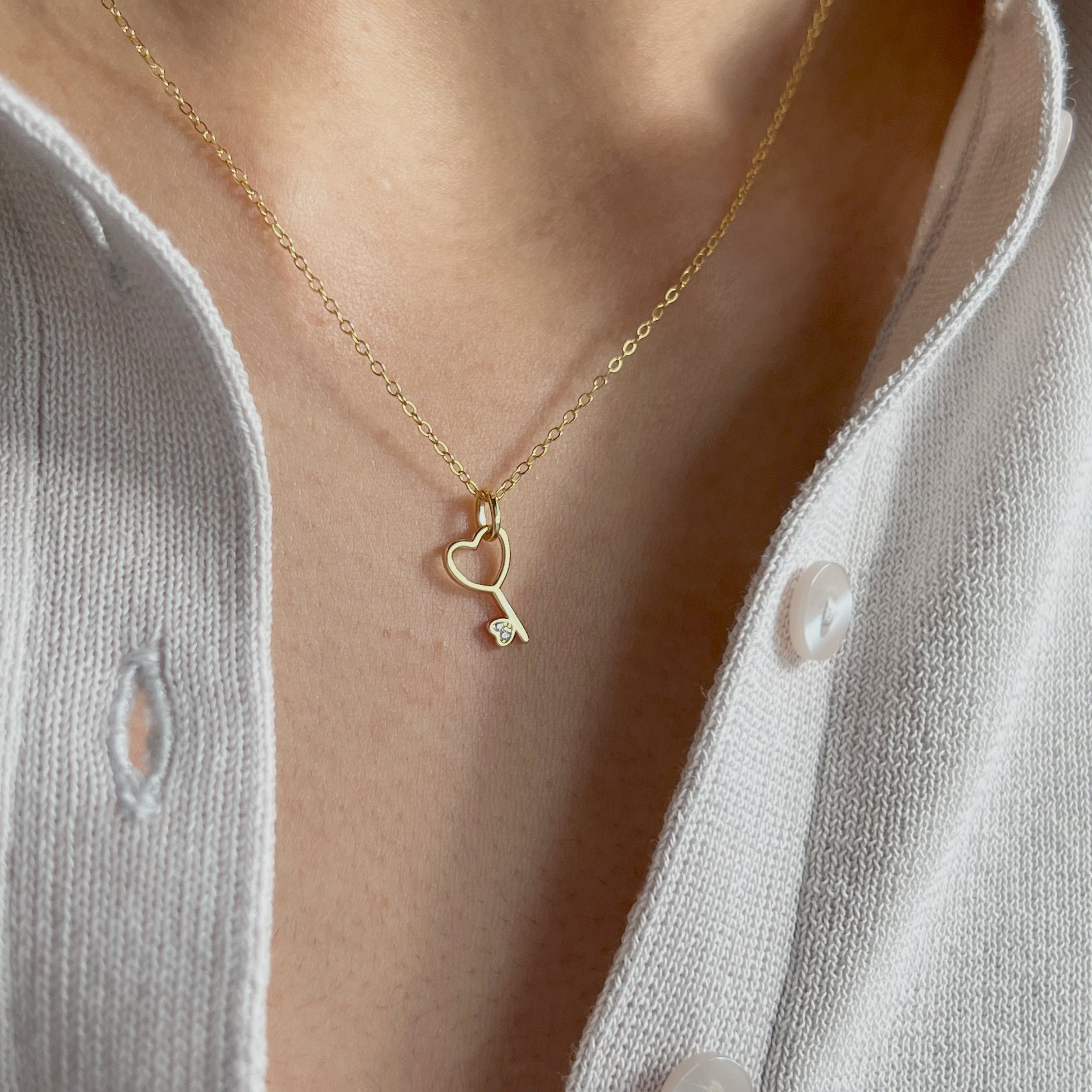 Heart Key Necklace
