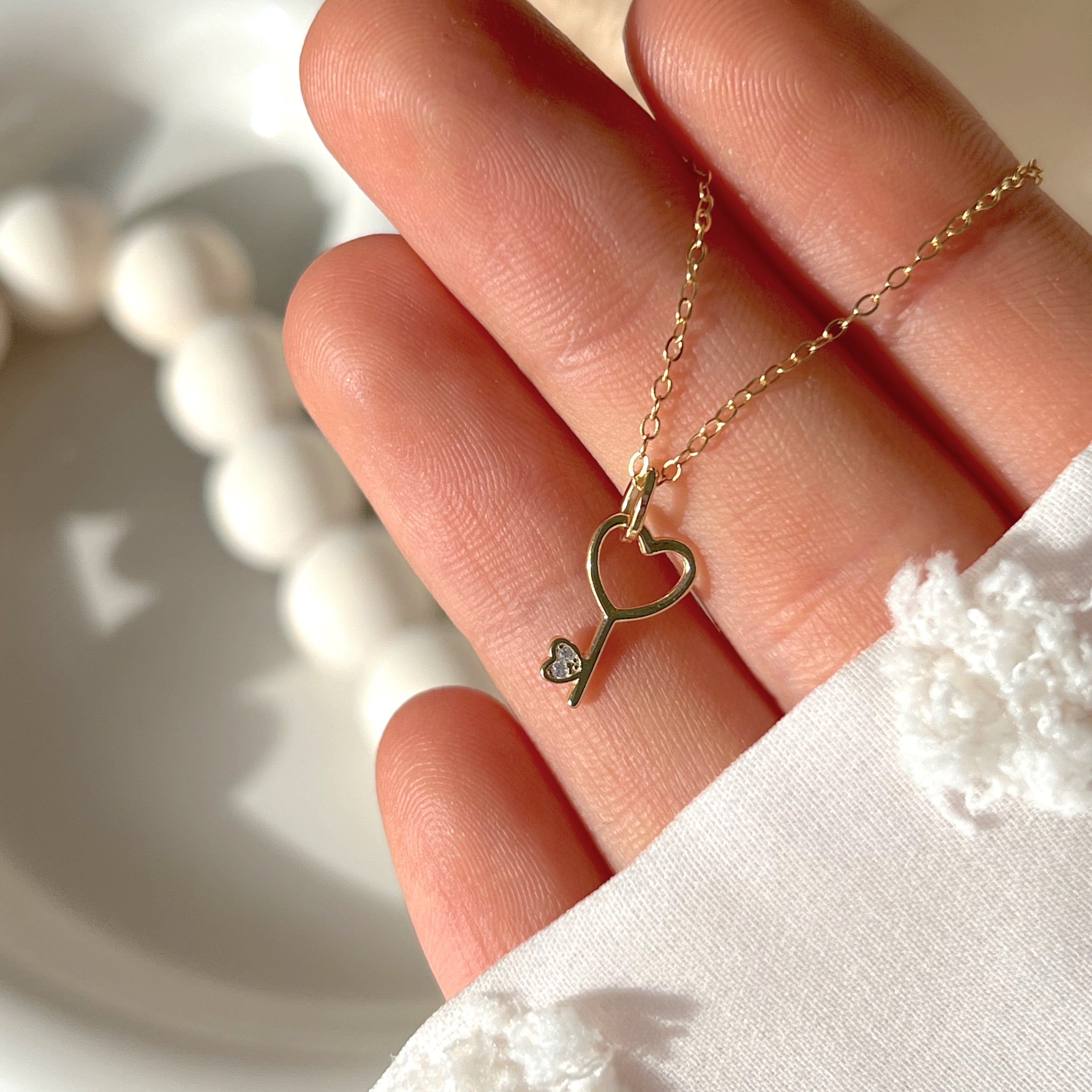 Heart Key Necklace