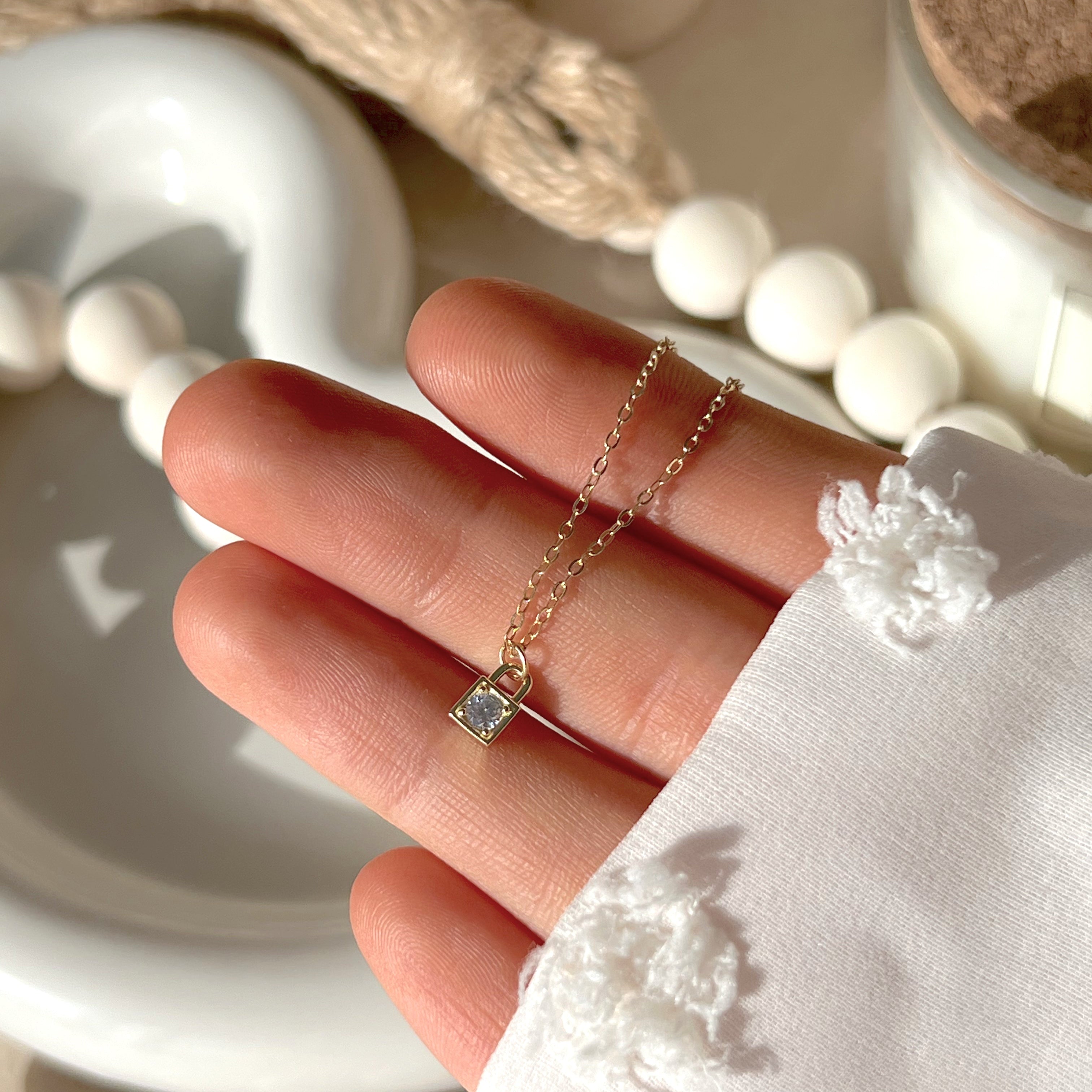 Tiny Lock Necklace