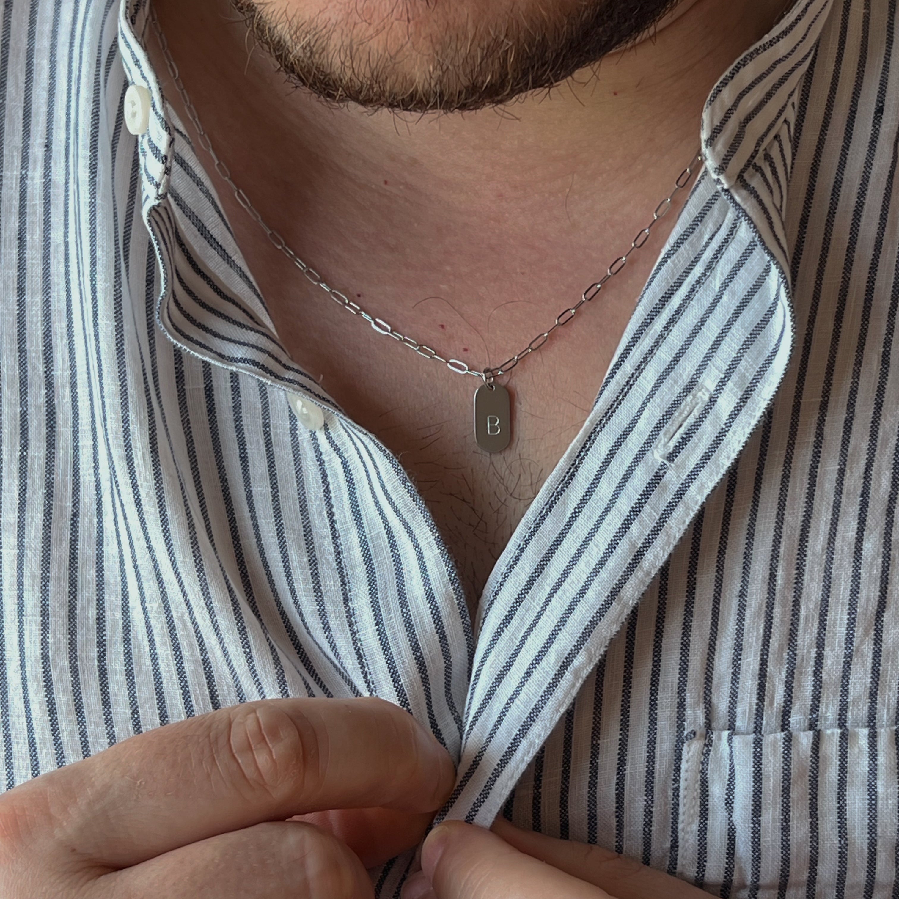 Initial Tag Necklace