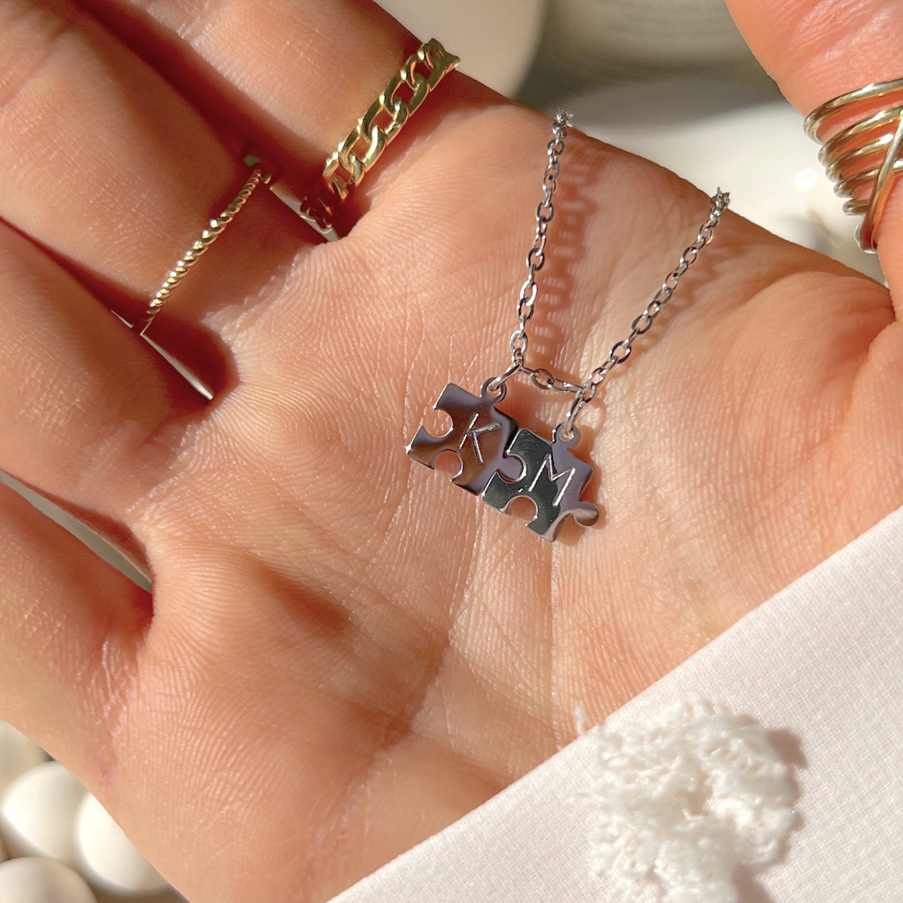 Double Puzzle Necklace
