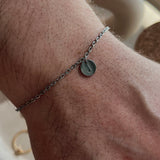 Initial Coin Bracelet