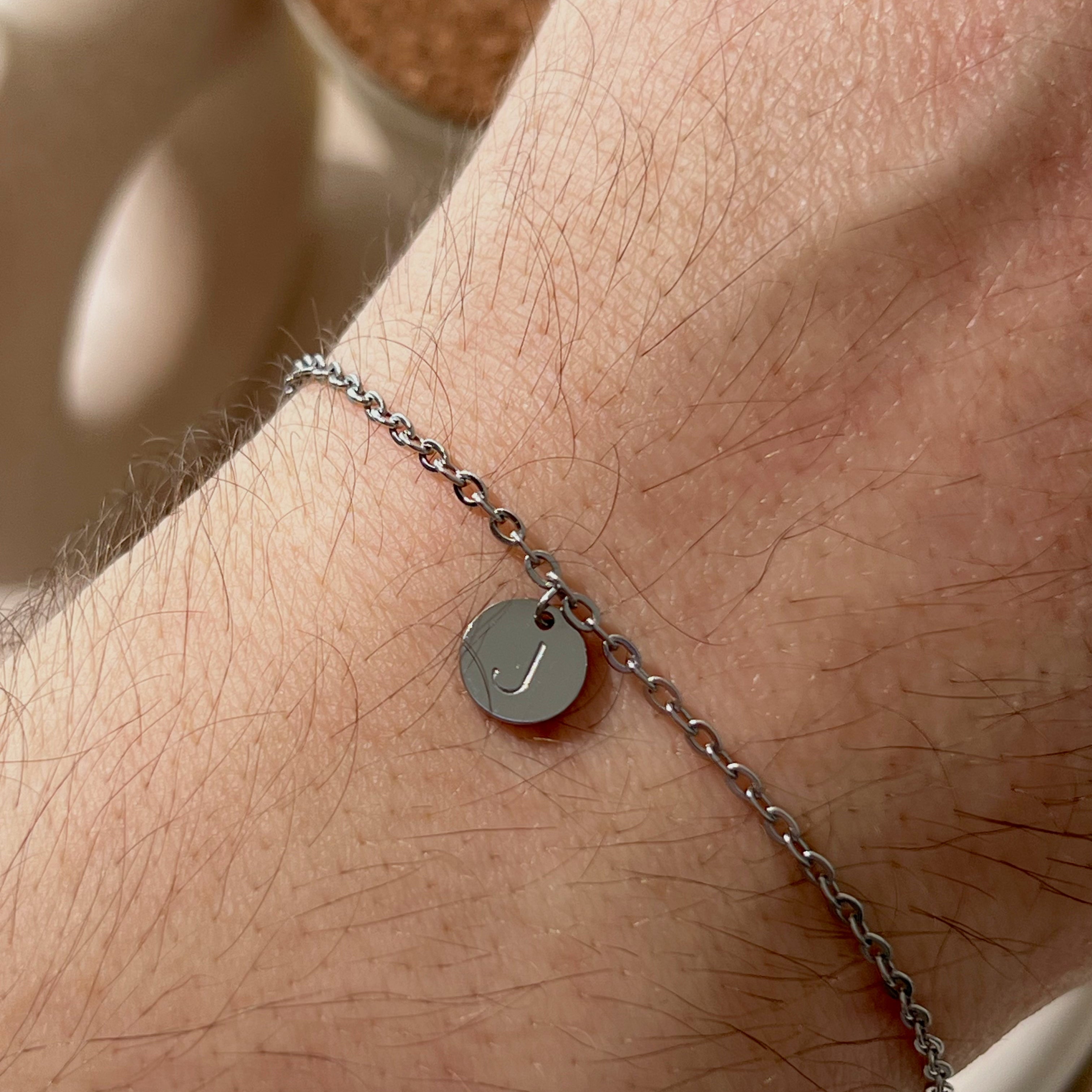 Initial Coin Bracelet