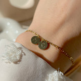 Initial Coin Bracelet