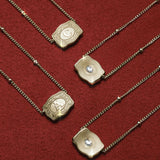 Mini Belt Buckle Initial Necklace