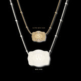 Mini Belt Buckle Initial Necklace
