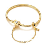 Gold Forever Safe Charm Bracelet