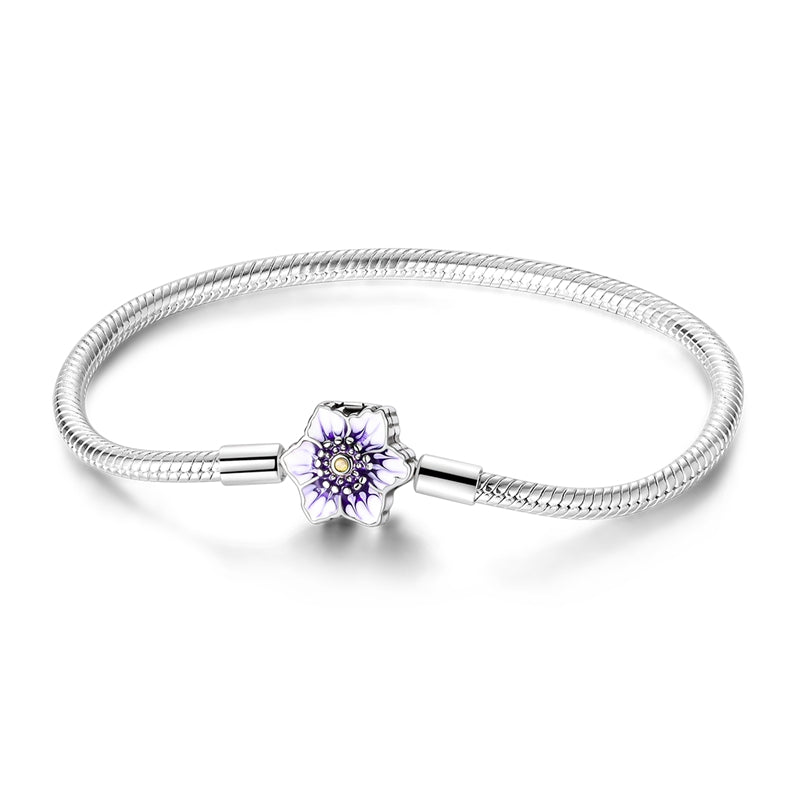 Iris Flower Charm Bracelet