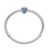 Blue Heart Charm Bracelet