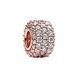 Rose Gold Sparkling Pave Barrel Charm