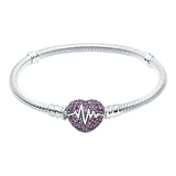 Heart Pulse Charm Bracelet