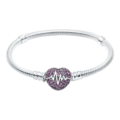 Heart Pulse Charm Bracelet