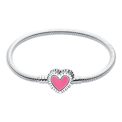 Pink Heart Charm Bracelet