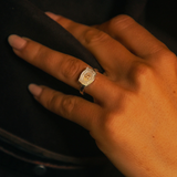 Mini Belt Buckle Initial Ring