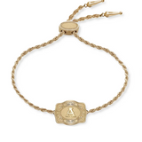 Mini Belt Buckle Initial Bracelet