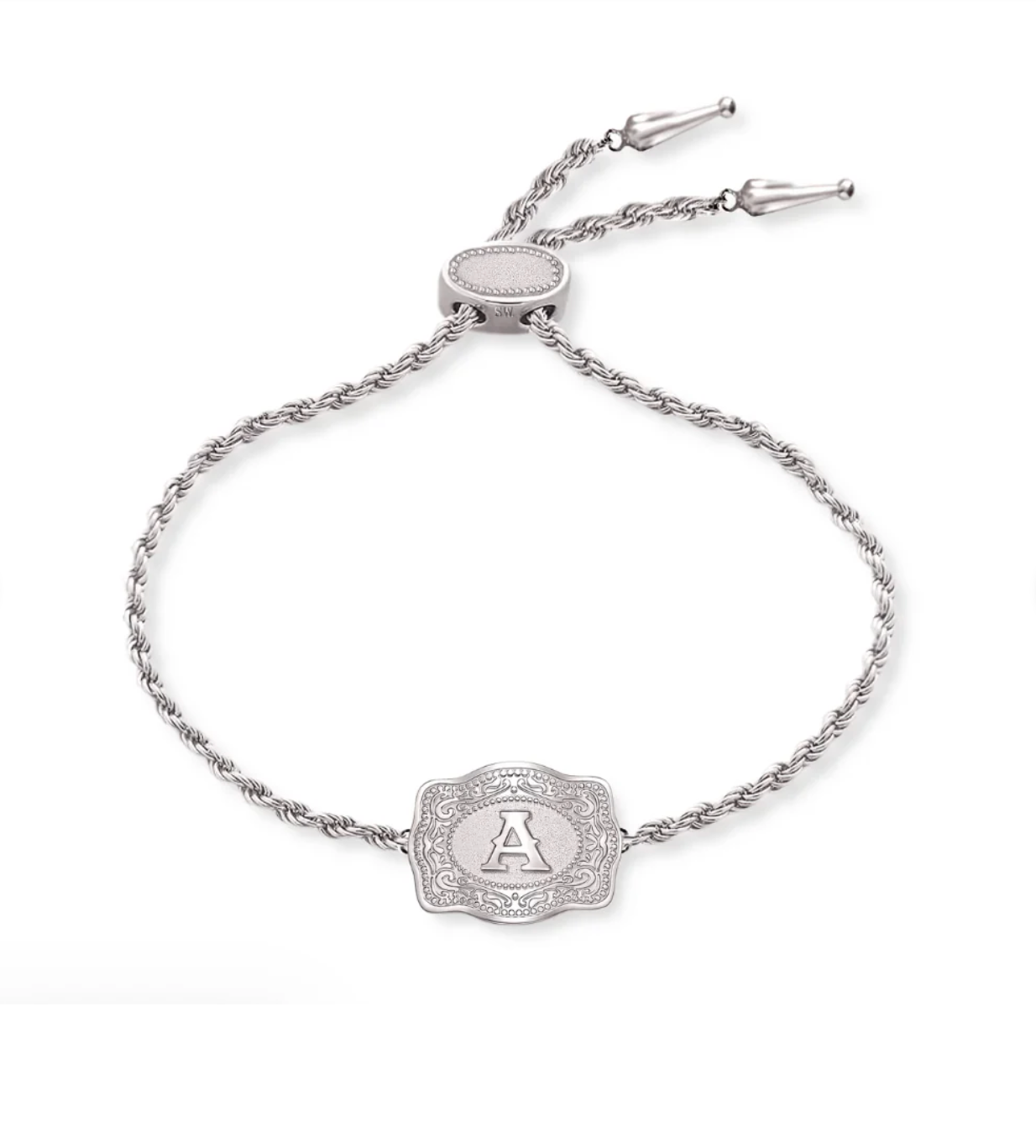 Mini Belt Buckle Initial Bracelet
