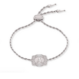 Mini Belt Buckle Initial Bracelet