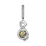 Disney Beauty and the Beast Belle Infinity Rose Dangle Charm