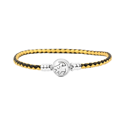 Disney The Lion King Simba Gold and Black Leather Bracelet