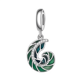 Glow Curled Leaf Dangle Charm