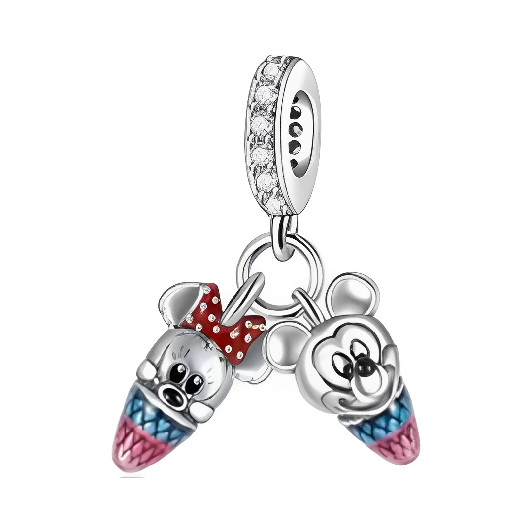 Disney Mickey and Minnie Ice Cream Dangle Charm
