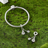 Badminton Shuttlecock & Racket Dangle Charm