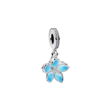 Blue Cherry Blossom Dangle Charm