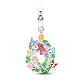 Butterflies Wreath with Crystal Dangle Charm
