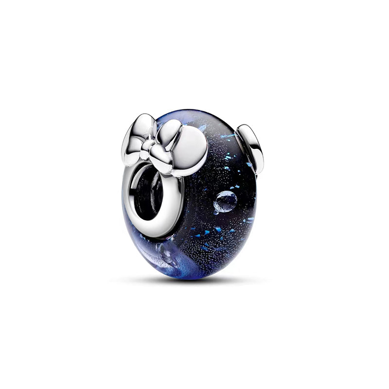Disney Mickey & Minnie Galaxy Murano Glass Charm