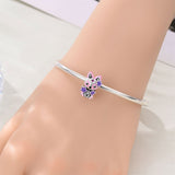 Cat with Pink & Purple Flowers Charm