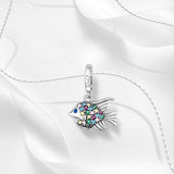 Colorful Gemstone Fish Charm