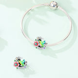Colorful Hummingbird & Bloom Charm