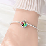 Colorful Hummingbird & Bloom Charm