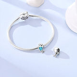 Cute Seal with Blue Heart Charm