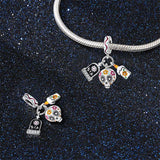 Día de los Muertos Charm, Skull, Candle, and RIP Gravestone