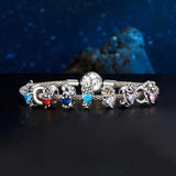 Floral Heart Birthstone Charms