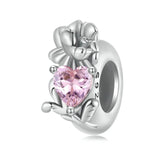 Floral Heart Birthstone Charms