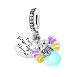 Glow in the Dark Luminous Honey Bee Dangle Charm