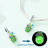 Glow in the Dark Luminous Hummingbird & Flower Dangle Charm