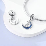 Glow in the Dark Luminous Moon Cat Dangle Charm