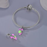 Glow in the Dark Luminous Pink Axolotl Dangle Charm